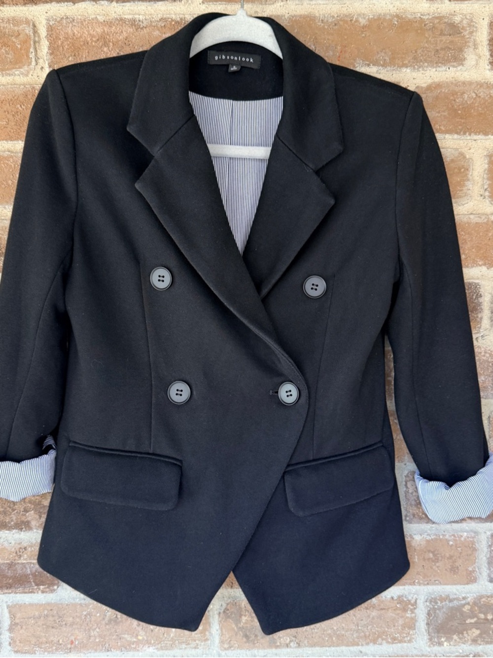 Gibson Black Double-Breasted Blazer